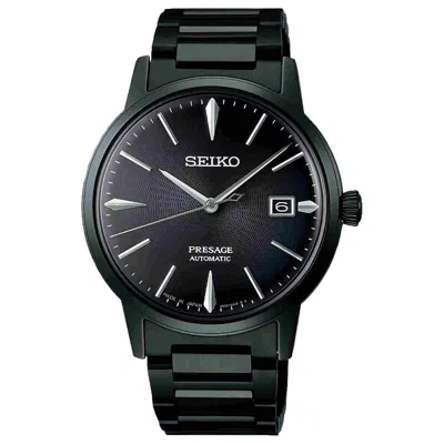 Pre-owned Seiko Mens Presage Automatic Cocktail Time Watch Black Dial Made In Japan Srpj15