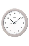 Seiko Metallic Silver Wall Clock In Neutral