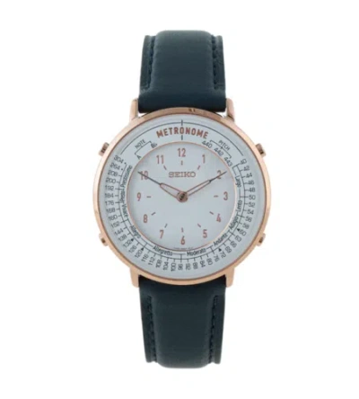 Pre-owned Seiko Metronome Watch Elegant Series Collection 2 Colors In White & Navy