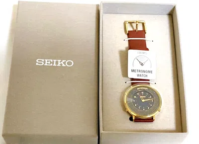 Pre-owned Seiko Metronome Watch Standard Line Color Dark Brown Smw001a- New-fast