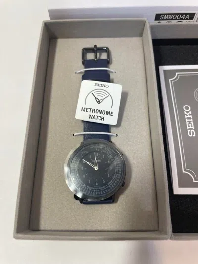 Pre-owned Seiko Metronome Watch Standard Line Color Navy With Box