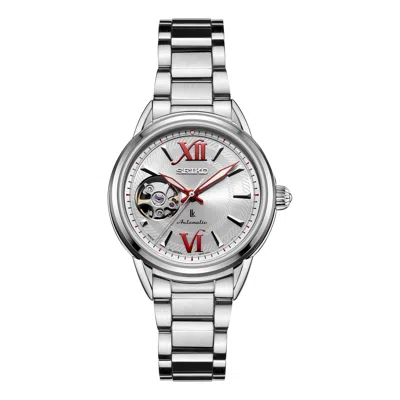 Seiko Minimalistic Japan Hollow Out Mechanical Silver In Metallic