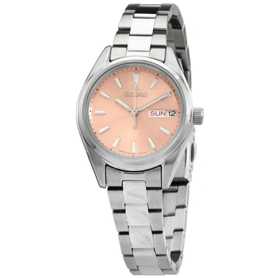 Seiko Neo Classic Quartz Pink Dial Ladies Watch Sur351p1 In Metallic