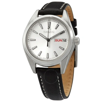 Seiko Neo Classic Quartz Silver Dial Ladies Watch Sur455p1 In Black