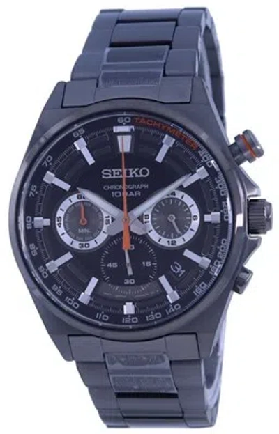 Pre-owned Seiko Neo Sports Chronograph Tachymeter Date Black Dial Ssb399p1 100m Mens Watch