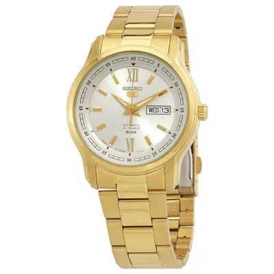 Seiko Open Box -  5 Automatic Champagne Dial Men's Watch Snkp20j1 In Yellow/gold Tone/beige