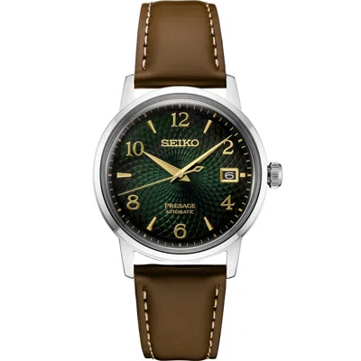 Pre-owned Seiko Presage 38.5mm Men's Automatic Watch In Green