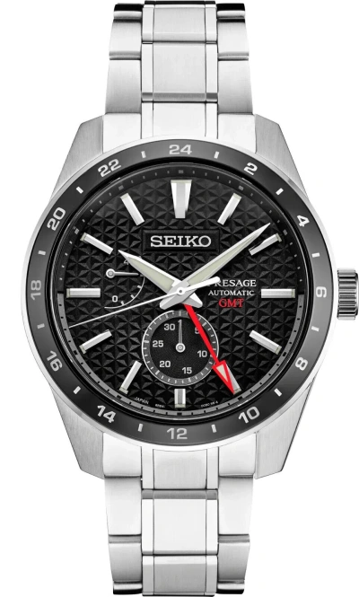 Pre-owned Seiko Presage 42.2mm Black Dial Watch Spb221