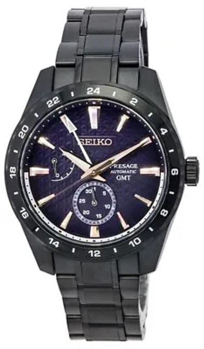 Pre-owned Seiko Presage Akebono Sharp Edged Series Gmt Limited Edition Spb361j1 Mens Watch