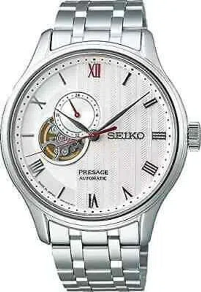 Pre-owned Seiko Presage Automatic Mechanical Watch White Dial Sary203 / Ssa443j1 Usus