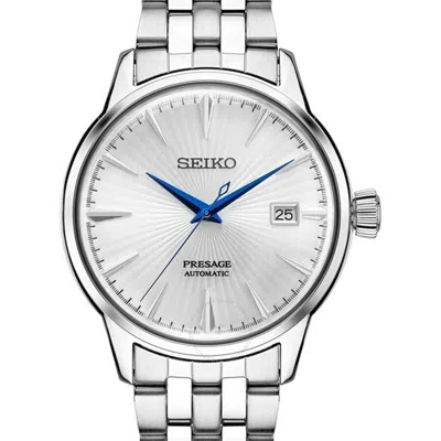 Seiko Presage Automatic Silver Dial Stainless Steel Men's Watch Srpb77 In Blue / Silver