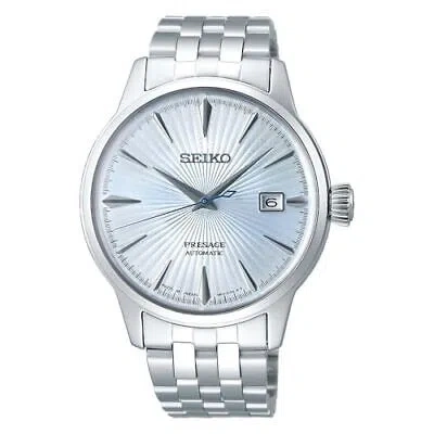 Pre-owned Seiko Presage Basic Sary161 Ice Blue Skydiving Automatic Men's Watch In Box
