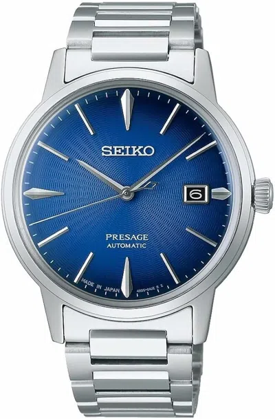 Pre-owned Seiko Presage Basic Sary217 Watch Blue Automatic Mechanical Men's In Box