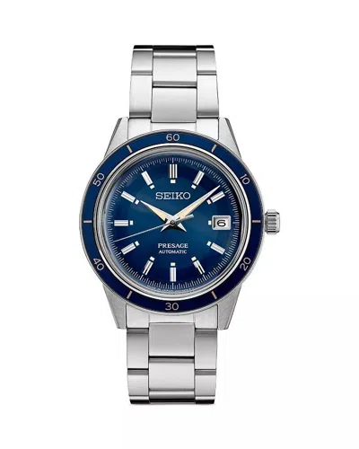 Pre-owned Seiko Presage Blue Dial Stainless Steel Men's Watch Srpg05