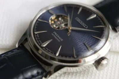 Pre-owned Seiko Presage Cocktail Time Blue Moon Ssa405j1 + Worldwide Warranty Us4