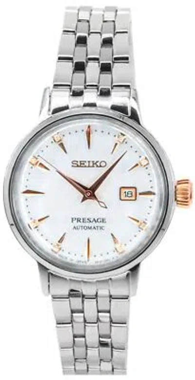 Pre-owned Seiko Presage Cocktail Time Clover Club Diamond Accents Sre009j1 Ladies Watch