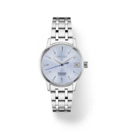 Pre-owned Seiko Presage Cocktail Time Collection Ice Blue Dial Automatic Watch Srp841j1