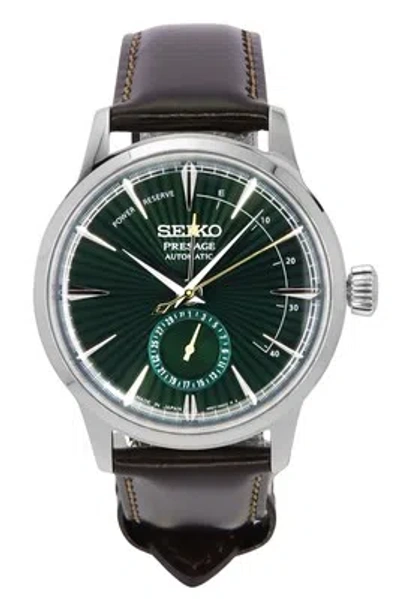 Pre-owned Seiko Presage Cocktail Time Midnight Mockingbird Green Dial Ssa459j1 Mens Watch