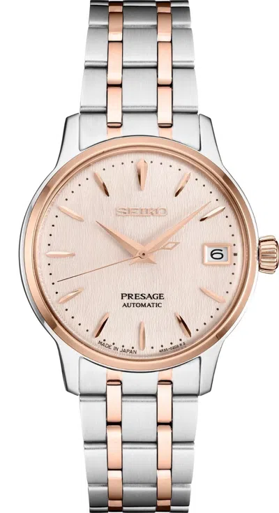 Pre-owned Seiko Presage Cocktail Time Srpf54 34mm Two-tone Women's Automatic Watch