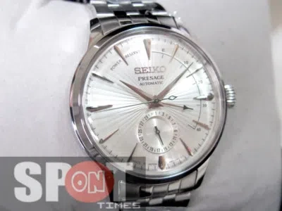 Pre-owned Seiko Presage Cocktail Time Sunburst Dial Men's Watch Ssa341j1