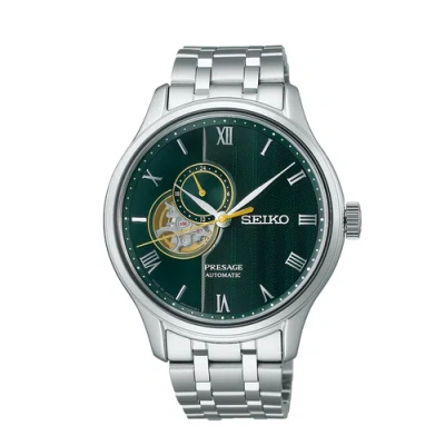 Pre-owned Seiko Presage Japan Garden Series Open Heart Automatic Watch Sary237 Usus