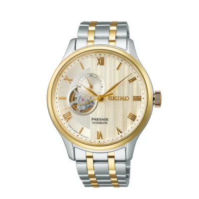 Pre-owned Seiko Presage Japan Garden Series Open Heart Automatic Watch Sary238 Usus