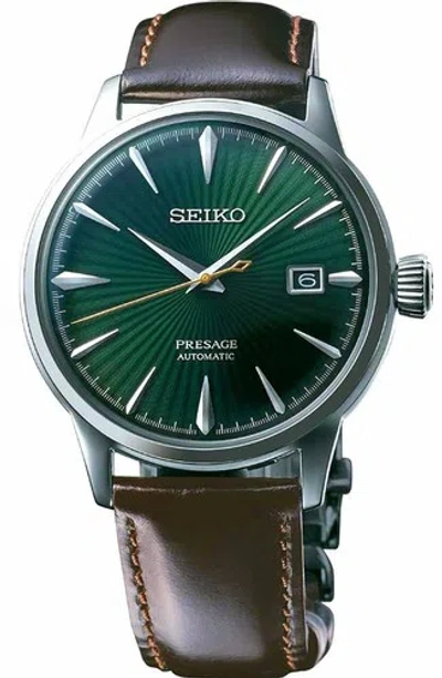 Pre-owned Seiko Presage Mens Analog Automatic Watch With Leather Bracelet Srpd37j1 Usus