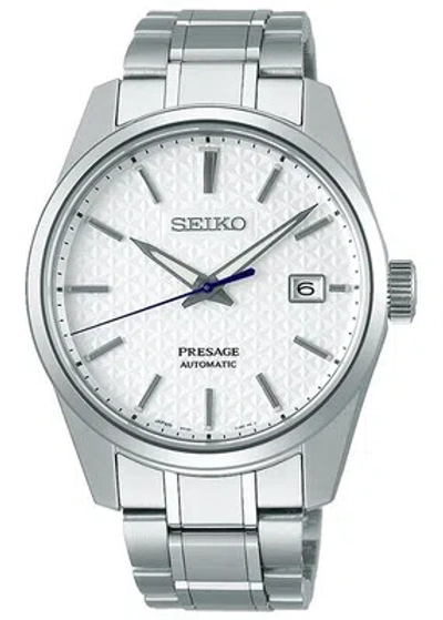 Pre-owned Seiko Presage Prestige Sarx075 White Mechanical Automatic Men's Watch In Box