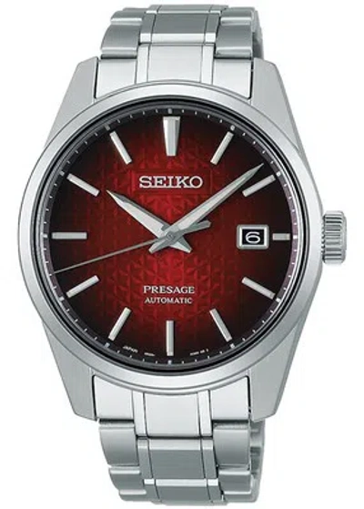 Pre-owned Seiko Presage Prestige Sarx089 Red Mechanical Automatic Men's Watch In Box
