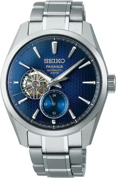 Pre-owned Seiko Presage Sarj003 Blue Sharp Edged Series Mechanical Watch Men Box