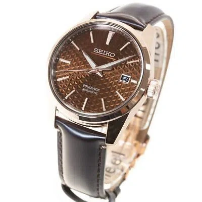 Pre-owned Seiko Presage Sarx080 Mechanical Automatic Men's Watch Brown Leather Band