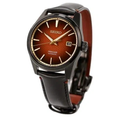 Pre-owned Seiko Presage Sarx101 Brown Sharp Edged Mechanical Men's Watch In Box