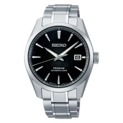 Pre-owned Seiko Presage Sarx117 Black Sharp Edged Mechanical Men's Watch In Box