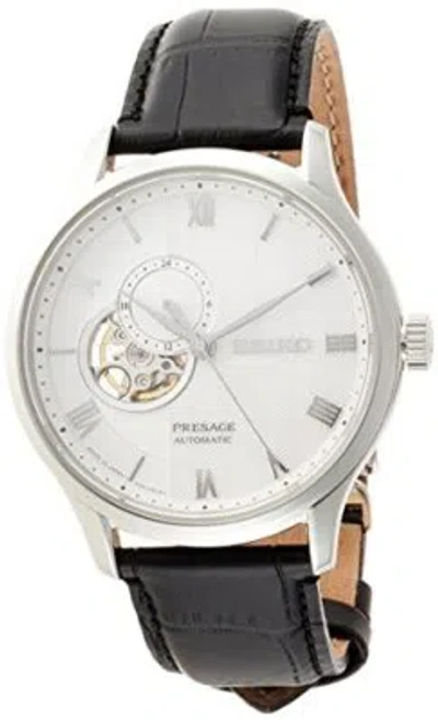 Pre-owned Seiko Presage Sary095 Automatic Mechanical Men's Watch Black Leather