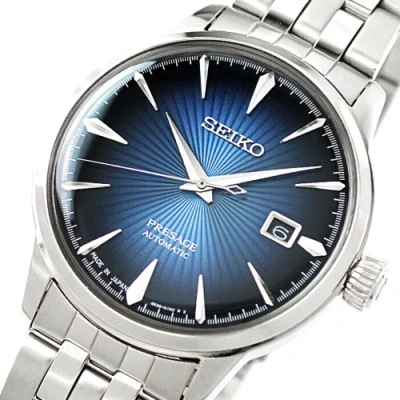 Pre-owned Seiko Presage Sary123 Mechanical Automatic Cocktail Time Watch Navy Dial 40.5mm