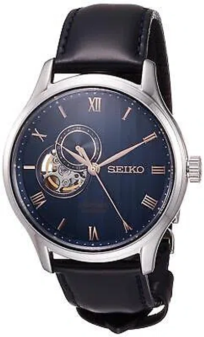 Pre-owned Seiko Presage Sary187 Japanese Garden Automatic Men's Watch 24 Jewels Leather