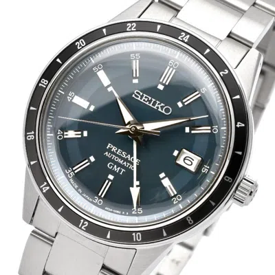 Pre-owned Seiko Presage Sary229 Gmt Automatic Vintage Style 60's Watch 40.8mm