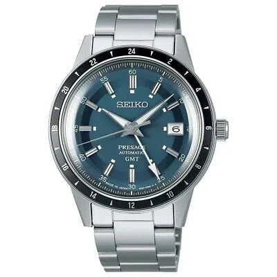 Pre-owned Seiko Presage Sary229 Gmt Automatic Vintage Style 60's Watch Made In Japan