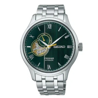 Pre-owned Seiko Presage Sary237 Green Garden Open Heart Men's Watch In Box