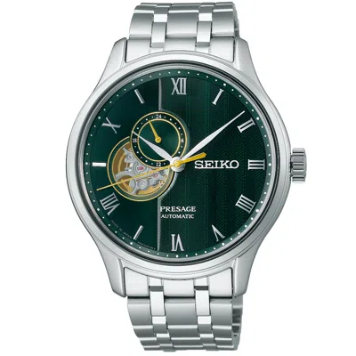 Pre-owned Seiko Presage Sary237 Japanese Garden Mechanical Automatic Watch Green Dial