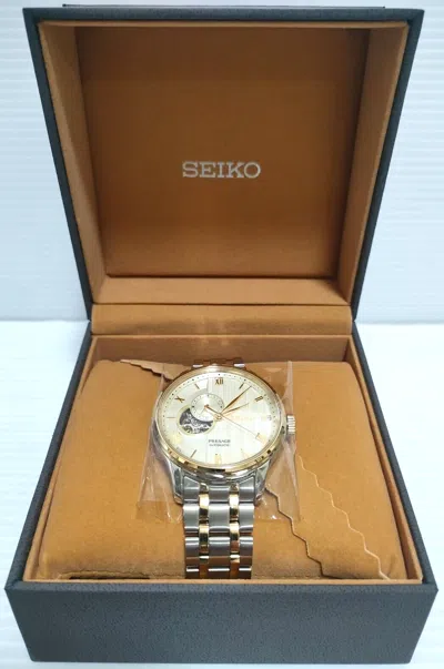 Pre-owned Seiko Presage Sary238 Japanese Garden Automatic Mechanical Elegant Men Gold