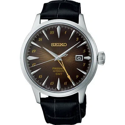 Pre-owned Seiko Presage Sary243 Brown Cocktail Time Automatic Men's Watch In Box