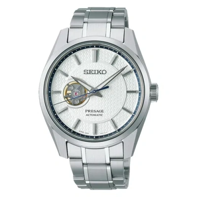 Pre-owned Seiko Presage Sharp Edged Open Heart Automatic Watch Sarx097 / Spb309j1 Usus