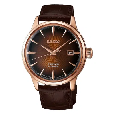 Pre-owned Seiko Presage Srpb46j1 Cocktail Time Automatic Brown Dial Japan Made Men's Watch
