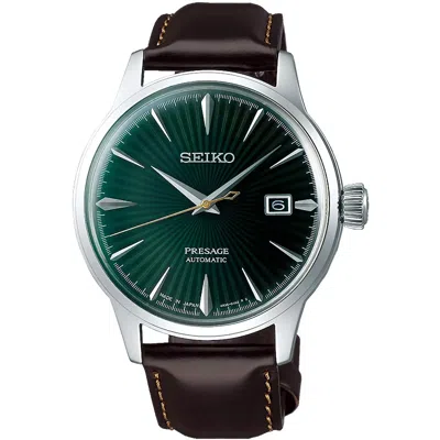 Pre-owned Seiko Presage Srpd37j1 Cocktail Automatic Green Dial Japan Made Watch Warranty