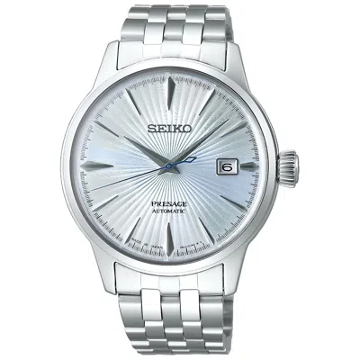 Pre-owned Seiko Presage Srpe19j1 Cocktail Time Skydiving Ice Blue Dial Japan Made Watch