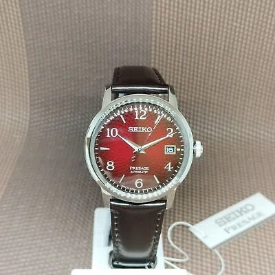 Pre-owned Seiko Presage Srpe41j1 Cocktail Time "negroni" Automatic Leather Men Dress Watch