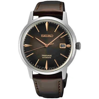 Pre-owned Seiko Presage Srpj17j1 Cocktail Time Automatic Brown Dial Japan Watch Warranty