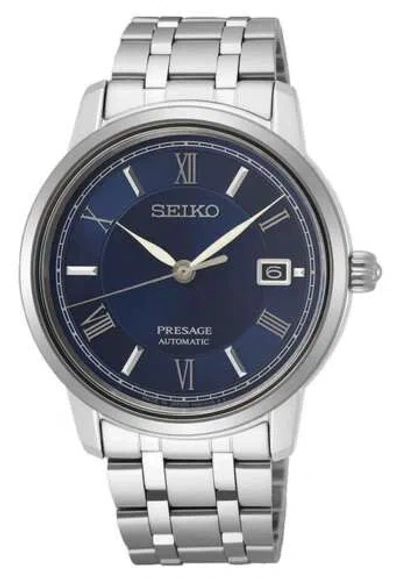 Pre-owned Seiko Presage Srpf25j1 Sapphire Automatic Blue Dial Man Made In Japen