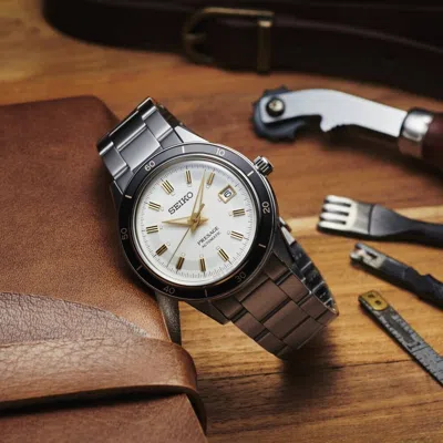 Pre-owned Seiko Presage Srpg03j1 60's Style Automatic Stainless Steel Men's Dress Watch